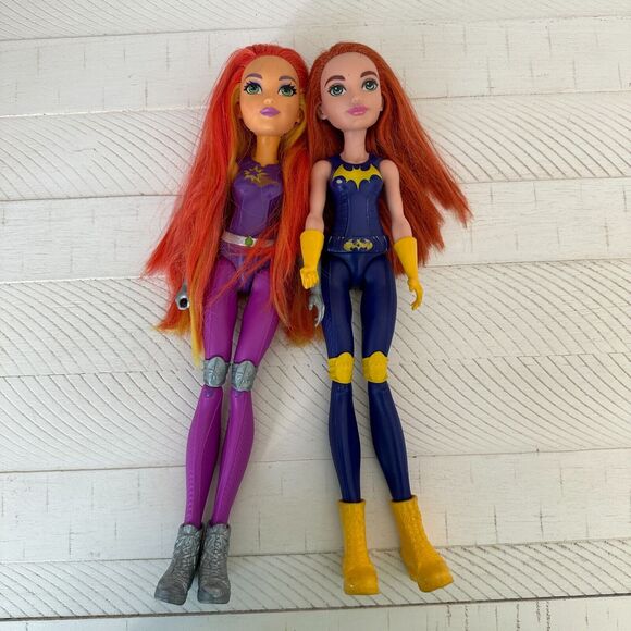 DC Super Hero Girls 12" Mattel Fashion Doll Lot of 2 Batgirl and Starfire - Picture 2 of 10